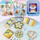 432 pcs Glass Mosaic Tiles, 12 Colors 10mm Mosaic Glass Pieces with Storage Box, Transparent Mosaic Tiles for Crafts Bulk, Mosaic Supplies for Home Decoration, Art Crafts