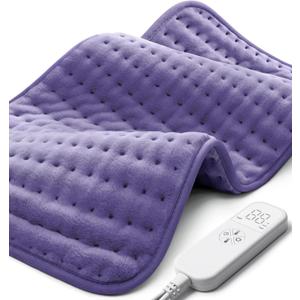 Heating Pad for Pain Relief | Electric Heat Pad for Back, Neck, Shoulder & Cramps | 6 Heat Settings, Auto Shut-Off, Moist & Dry Heat Options | Machine Washable, 12” x 24” | Ideal Gift for Men & Women