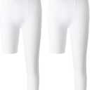 DEVOROPA Youth Boys One Leg Compression Pants for Basketball 3/4 Leggings Sports Tights Kids Athletic Soccer Base Layer, XL