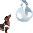 Ultra Comfortable Dog Harness Adjustable Soft Dog Vest, Alloy Buckle Closure Lightweight Stretchy Puppy Harness Step in for Small Sized Dogs Walking Training (Sierra Blue, XS) (M / XS 17.1-19.3")