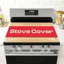 Riveira 30x22 Bamboo Natural Stove Top Covers for Electric Stove & Gas Stove Top Covers for Gas Burners  Large Gas Stove Cover with Handle & Juice Groove  Rustic Stove Covers for Gas Stove Top