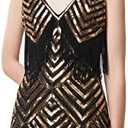 BABEYOND Women's 1920s Flapper Dress V Neck Slip Dress Roaring 20s Great Gatsby Dress for Party, 3XL
