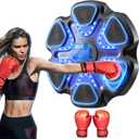 Music Boxing Machine with Gloves for Adults Boxing Machine Wall Mounted Music, Smart Connection Boxing Equipment for Home and Gym, Training Machine with Electronic Wall Mounted (Black)