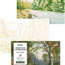 Grabie Watercolor Coloring Book, 15 Sheets A5 (8.3 x 5.8),Watercolor Book for Adults: Ignite Your Artistic Expression on 100% Cotton Paper (Forest)