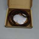Leather Dog Leash - 6ft x 1/2 inch, Heavy Duty Genuine Leather Braided Training Leash, Comfortable for Large, Medium, Small Dogs (Brown)