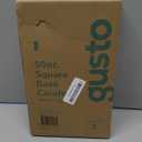 GUSTO [50 oz - 2 Pack] Plastic Carafe with Lid, Large Capacity Square Base - Clear Pitcher with Flip Top Lid, Easy-Pour Spout Juice Containers with Lids, Hand Wash Only - Perfect for Mimosa Bar