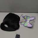 SL Kochou Shinobu Cosplay Wig + Butterfly Hair Clip for DS, Long Black Purple Wig Anime Hair Wigs with Cap for Halloween Costume Party