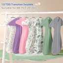 ZIGJOY Baby Transitional Swaddles for Newborns: 0.5 Tog Arms Up Sleep Sack 3-6-12 Months Soft Cotton Shark Fin 2 Way Zipper