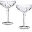 HISTORY COMPANY Chez Paree 1933 Nightclub-Inspired Chicago Cocktail Coupe Glass  2-Piece Set for Craft Cocktails (Gift Box Collection)