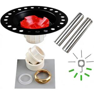 Freestanding Bathtub Rough-in Kit With Stainless Steel Tail Pipe and PVC Adapter Compatible with All Freestanding Bathtubs, Standard Bathtubs and Floor Mounted Bathtub - Fit 1-1/2" Bathtub Drains