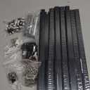 MLOQI Curtain Tracks Ceiling Mount with Soundproof Strips, Black Ceiling Track for Curtains 15 Feet