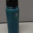 Fanhaw 20 Oz Insulated Stainless Steel Vacuum Water Bottle with Anti-Dust Pop-Open Lid - For Kids, Women, Men | Leak & Sweat Proof (Green Blue)