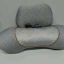 Neck Pillow - 3-in-1 Neck Pillow with Battery, Travel Neck Massage Pillow for Shoulder Pain Relief, Deep Tissue Pain Relief with Heat and Stretching, Neck Hump Corrector for Women (Brownish Gray)