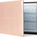 7 Ring Business Check Binder for Checkbooks Organization, Financial Records, Personal and Corporate Use, Rose Gold Faux Leather Folder for 600 Checks (14 x 10 Inches) (Pink)