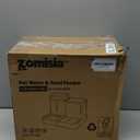 Gravity Cat Feeder and Water Dispenser, 2 in 1 Automatic Cat Feeder with 180 Degree Rotatable, 2 Pack Large Capacity Self Feeding for Small Medium Dog Puppy Kitten, Grey, 0.8 Gallon x 2