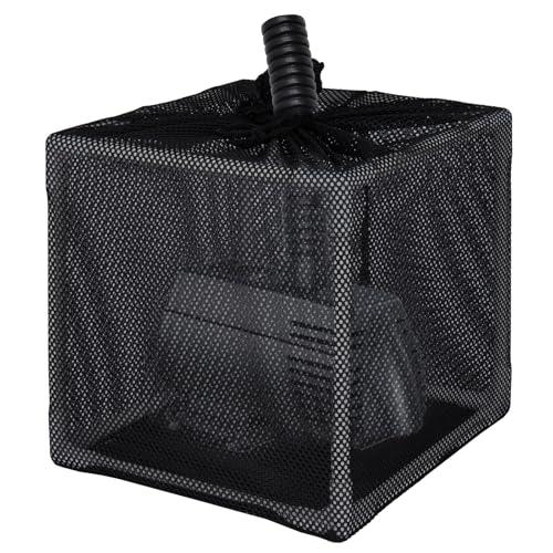 FEOXSHAL Pond Filter Box, Anti-Clogging Pond Filters for Outdoor Ponds Nylon Media Mesh Water Pump Cover Barrier Bag with Drawstring, Pond Pump Filter Bag (10 Inch)
