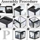 Class of 2025 Prom Night Decorations 16" Mylar Foil 2025 Balloons Photo Props Fringe Curtain Backdrop Balloon Box for High School College Grad Graduation Party (Sliver and Black)