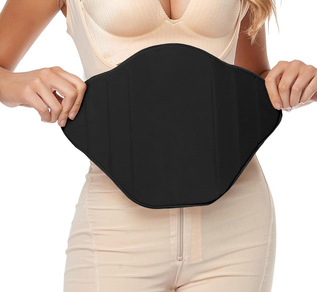 Moolida Lipo Foam Compression Ab Board Post Surgery Abdominal Board Liposuction (Black), One Size