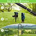 Bird Feeder Pole, 78" Shepherds Hooks for Outdoor, Hummingbird Feeders Stand Heavy Duty with Stable 5-Prong Base, Hanging Plant Shepherd Hook Hanger Stick for Outside Garden Yard Wedding