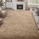 9x12 Area Rug Living Room Bedroom: Fluffy Plush Shag Carpet Beige