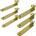 Floating Shelf Bracket, 8 Inch 6PACK Gold Heavy Duty Shelf Bracket,Hidden Shelf Brackets 1/5 in Thick,L Brackets Support for Shelves,Suitable for Kitchen,Study Or DIY,Holds Over 160lb+