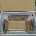 Set of 4 Clear Glass Loaf Pans with Lids, Deep Rectangular Baking Dish 1.9 QT Each, 10.6 x 5.5 x 2.8 in Bread Pans for Homemade Bread, Meal Prep & Storage, Wide Handles