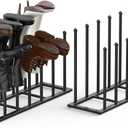 HzTinT Boot Rack, 19.5 Inches Boot Rack Organizer Tall Boots, Stainless Steel Boot Storage Holder, Free Standing Boot Racks for 12 Pairs Entryway, Closet, Black, 2Pack