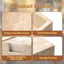 Luncheon Napkin Holder,Travertine Stone Napkin Holders Fit for 6.5x6.5 Luncheon-Sized Napkins,Stone Napkin Holder for Table Kitchen Counter Dining Room Party Bar Decor,Beige