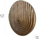 Musanpou Hand-carved Round Art Decor for Home and Living Room Wall Simple Wooden Farmhouse Wall Decor (brown)