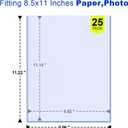 25-Pack 8.5 x 11 Inch Document Toploaders - Premium Rigid Print Protector, Transparent Blue Top loaders, Hard Plastic Page Sheet Protectors for Birth Certificate, Photos, Artwork, Prints