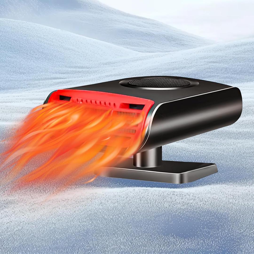 Car Heater, 12V 150W Portable Heater and Defroster with Dual Mode, Fast Defrosting Dash Heater Plug into Cigarette Lighter for All-Season Use