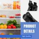 AMI PARTS WR12X22183 Refrigerator Door Handle (Black) Replaces WR12X11008 WR12X11009 WR12X20142 3290412 AP5948588 PS9494525 EAP9494525(2 Pack)