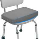 HAVARGO Shower Seat Cushion for Transfer Bench for Bathtub Shower Seats for Elderly, Easy Maintenance Anti Slip Quick Dry Soft to Skin Foam Cushion,Grey (Grey | 15.75"x11")