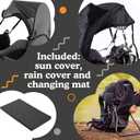 Luvdbaby Hiking Baby Carrier Backpack - Toddler & Child Carrier | Includes diaper change pad, insulated pocket, and sun & rain hood to keep your child comfortable on the trail. Up to 40 lbs.