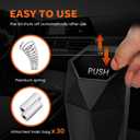 HOTOR Car Trash Can with Lid - 2 Pack, Car Accessories for Interior, Leakproof Vehicle Garbage Can with 30 Attached Trash Bags, Multipurpose Organizers and Storage for Home, Office, Black