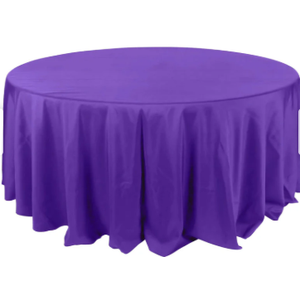 Polyester 132" Round Tablecloth Purple - Seamless Chic Table Cover
