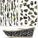 Juexica 2 Pcs 18 x 26 Inch Large Camo Stencils Camouflage Stencils for Boat Reusable Templates Camo Stencil Painting Kit Green DIY Stencil for Spray Painting Boat Wood Canvas Floor Crafts