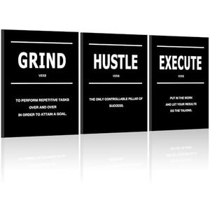 LMGOV Large Motivational Wall Art for Living Room, 16” x24” Framed Wall decor for Men， Inspirational Paintings Wall Picture for Office Bedroom, Black Wall Art for Gym, Bathroom, Sports, Dorm