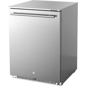24 Inch 168 Cans Outdoor Beverage Refrigerator, 5.47 cu. ft. Built-in Beverage Cooler with Easy-Swap Reversible Door, 26F Outdoor Beverage Fridge, SUS304, Lockable, ETL & NSF7 Certified