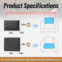 8Pcs Outdoor Couch Cushion Covers with Zipper, Water-Resistant Patio Cushion Covers, Max Compatible 24x24x3.15 Inch Patio Cushion, Full Coverage, Non-Stretch, UV-Resistant, Only Cover