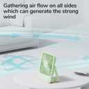JISULIFE Desk Fan Battery Rechargeable, 4500mAh 180Foldable Portable Personal Fan, 4 Speeds Adjustable Long Battery-life for Home Office Travel Outdoor Gifts for Women Men-Green