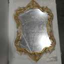 Gold Baroque French Vintage Wall Mirror- 17 * 26.5in Decorative Mirror for Bathroom, Bedroom, Living Room, Hallway