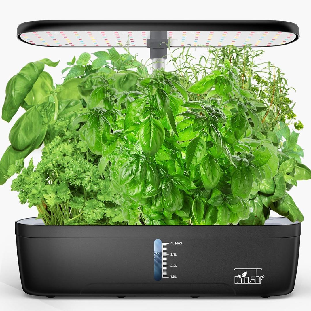 Hydroponics Growing System, 12 Pods Hydroponics Growing System Indoor Garden with LED Grow Light, Height Adjustable Indoor Gardening System, Hydroponic Growing System Built-in Timer Function