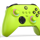 W&O Wireless Controller for With Xbox One, Xbox Series X/S, Xbox One X/S, PC, With RGB LED Light, Mappable Buttons, With 2.4GHZ Wireless Adapter Gamepad (Electric Volt)