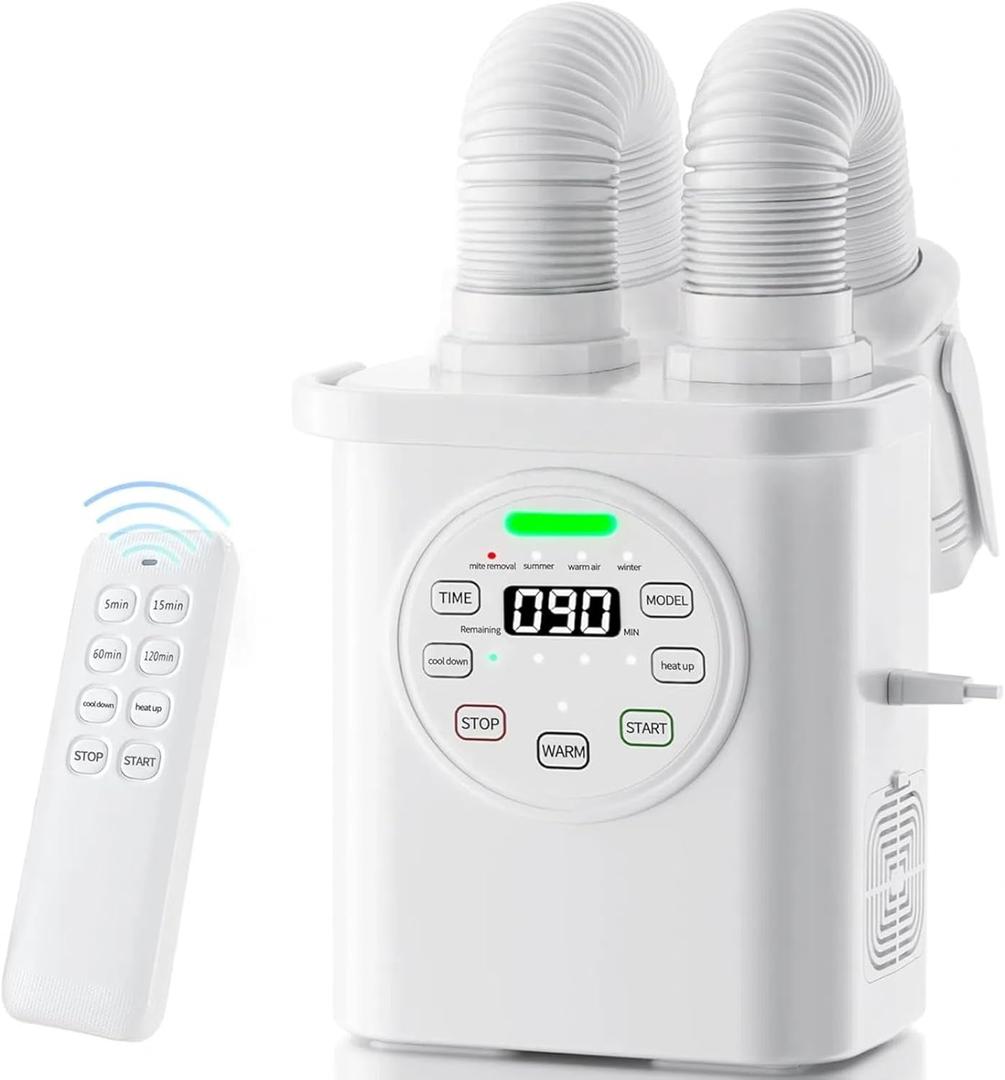 Portable blanket warmer with remote control, comfortable warm air on the bed, sweat drying, suitable for climate change, suitable for all seasons, can dry shoes, clothes, blanket warmer, bed warmer