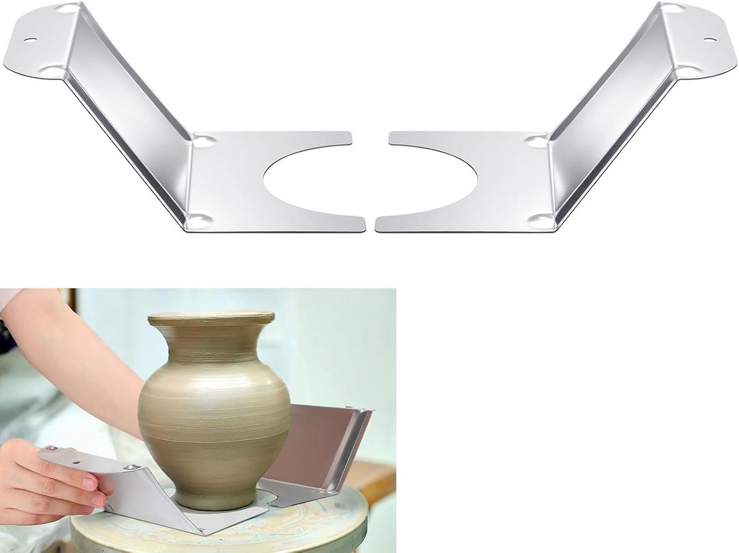 Yaocom 1 Pair Clay Pot Lifter 5" Wide, Aluminum Clay Pot Lifting Tools Pottery Removal Tools for Safe and Easy Removal of Freshly Thrown Pottery Without Smudges