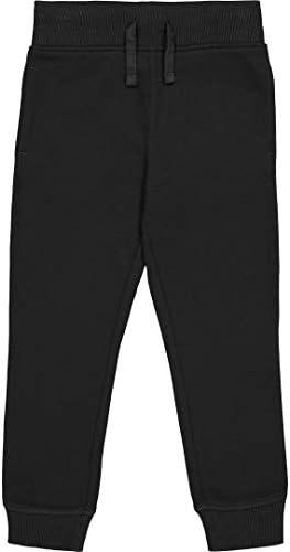 Nautica Boys' Basic Fleece Jogger Sweatpants, Elastic Waistband With Drawstring Closure, Super Soft Cotton-blend, Black, 10-12