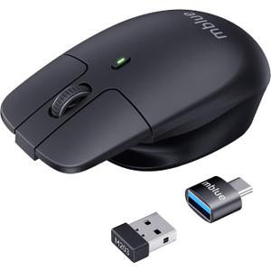 MBLUE Type C Wireless Mouse 2.4G Lightweight Portable Computer Charging Mice for Phone, PC, Laptop, Computer and All Type C Devices