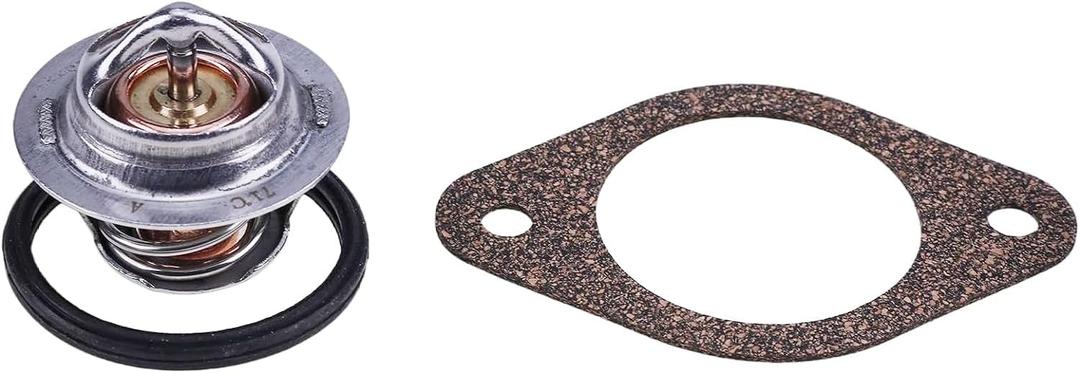 71C 160F Thermostat SBA145206020 83920280 with Gasket Seal Compatible with Ford New Holland 1510 1710 1110 1210 1310 1720 1920 1320 1520 1620 1715 3415 Tractors