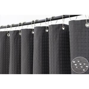 PurpleEssenecs Shower Curtain - Waffle Textured Heavy Duty Thick Fabric Shower Curtains for Bathroom, Luxury Weighted Cloth Bath Curtain - Fall Thanksgiving - 72" W x 72" L - Pack of 1 - Steel Grey